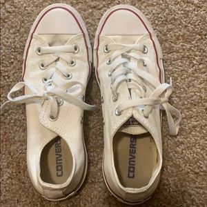 White Low Top Converse Sneakers